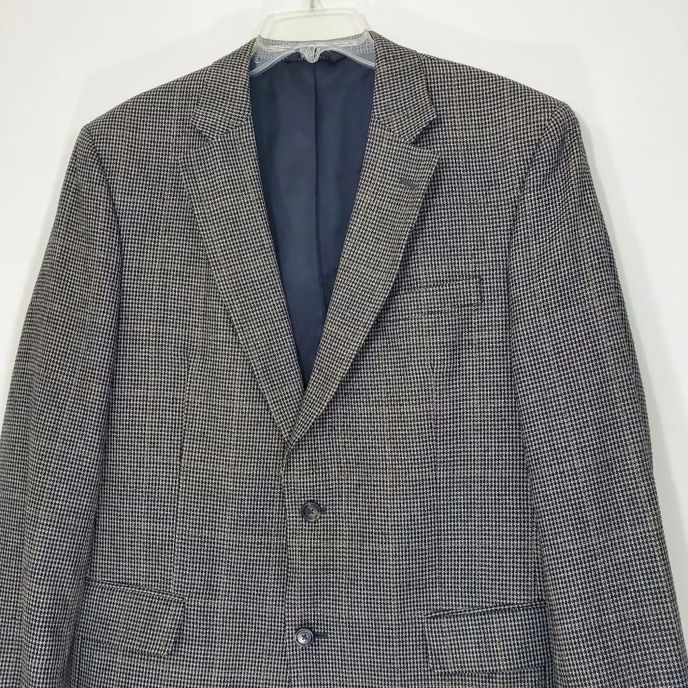 Jos. A. Bank Wool/Silk Checked Blazer, Size 41L